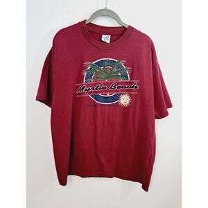 CalCru Vintage Adult Large Purple Myrtle Beach Graphic Tee